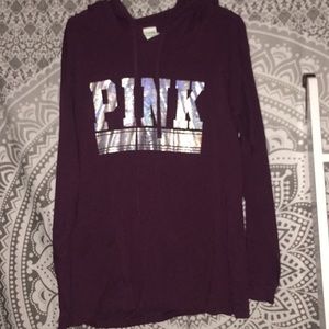 PINK HOLOGRAPHIC HOODIE